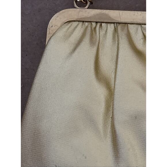 Vintage ANDE Bag 2-Sided GOLD LAME Chain Snap Close Dressy Evening CLUTCH 7x6 - Picture 7 of 13